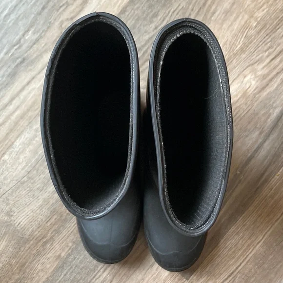 Kids Black Rubber Boots - Picture 2 of 6